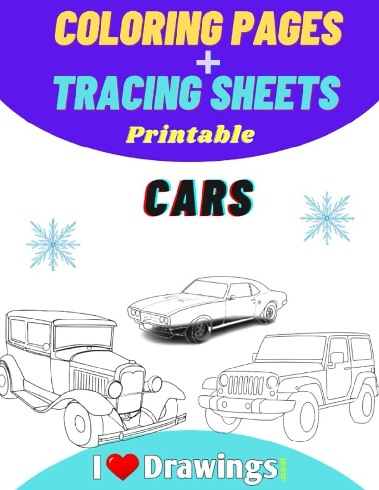 Car coloring book coloring pages tracing sheets for kids adults car adult coloring book fun cute and easy drawing book for girl boy toddler singh rajat books