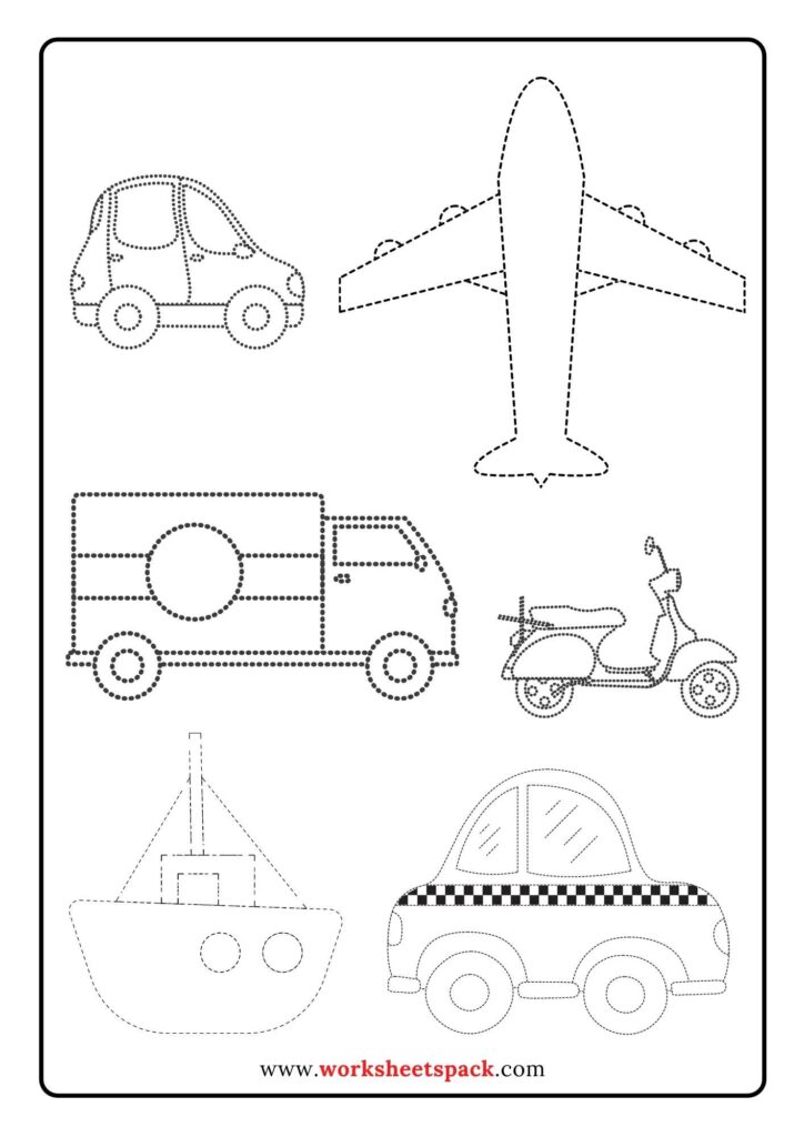 Free transport vehicles trace and color