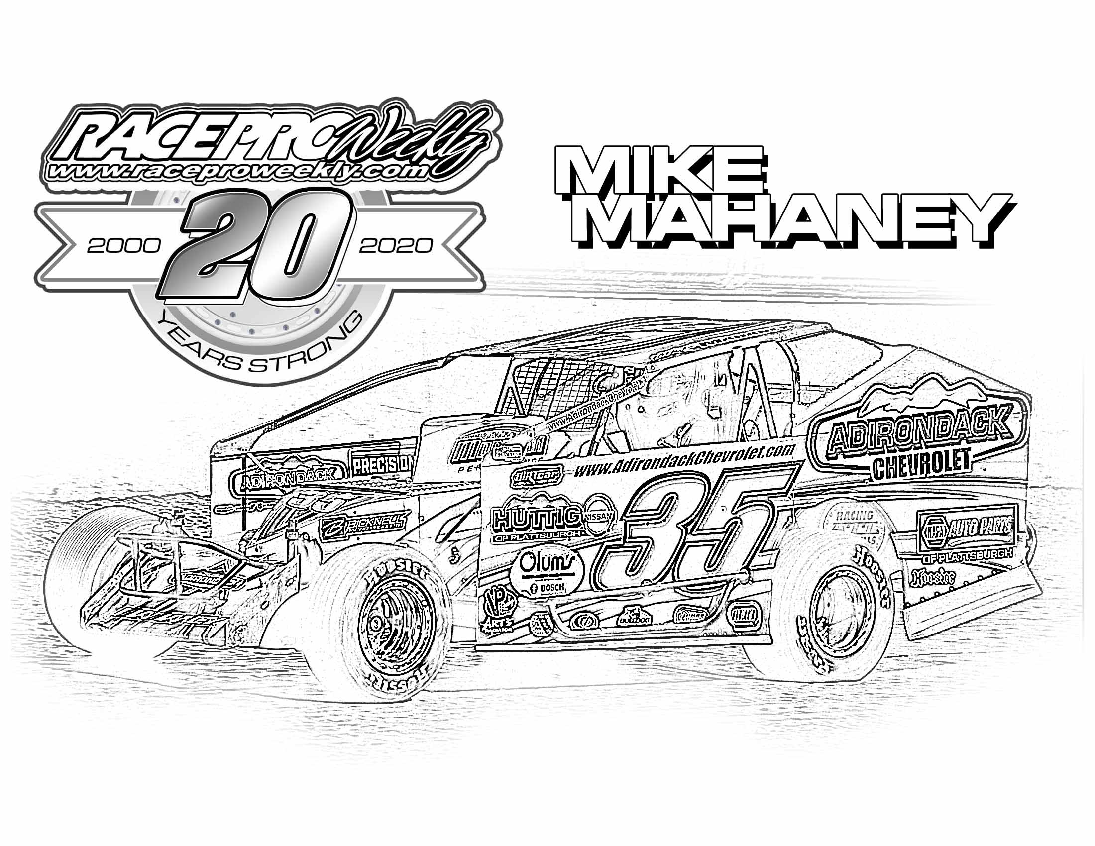 Fan zone coloring pages â race pro weekly