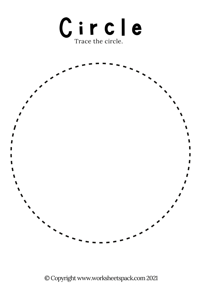 Tracing circles free worksheets pdf