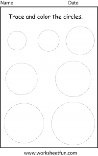 Shape tracing â circle â worksheet free printable worksheets â