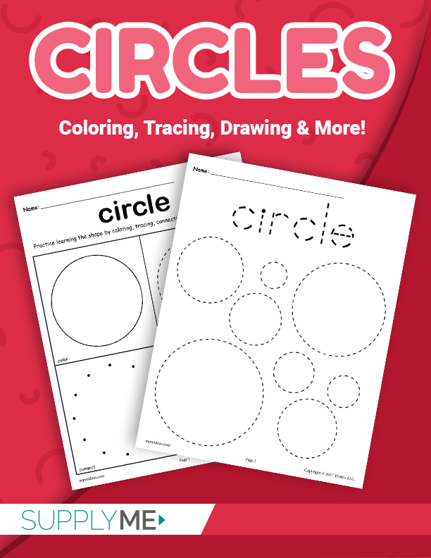 Circle worksheets tracing coloring pages cutting more â