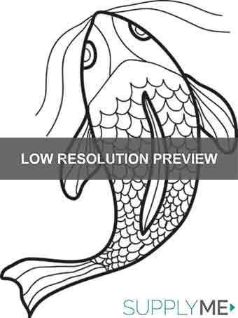 Printable swimming fish coloring page for kids â