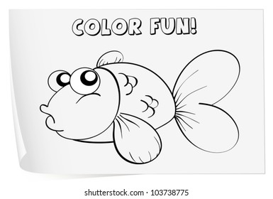 Thousand colouring sheet fish royalty