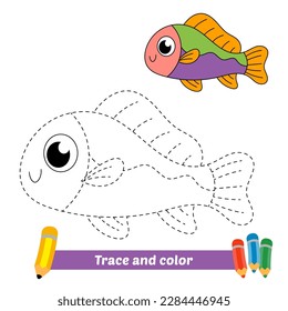 Thousand colouring sheet fish royalty