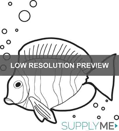 Printable fish with air bubbles coloring page for kids â