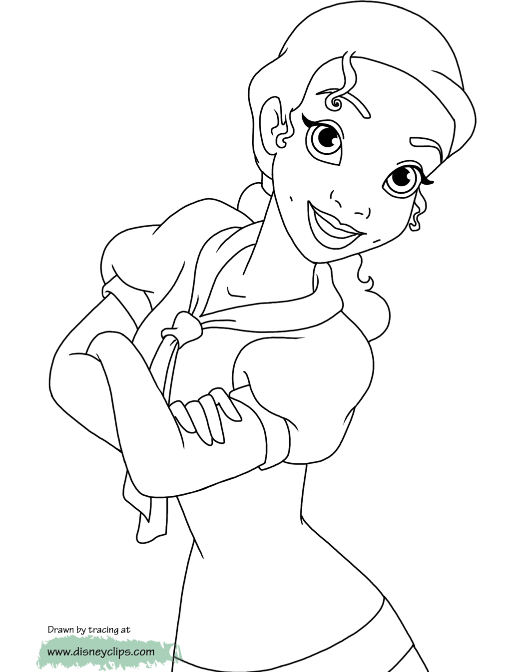 The princess and the frog coloring pages