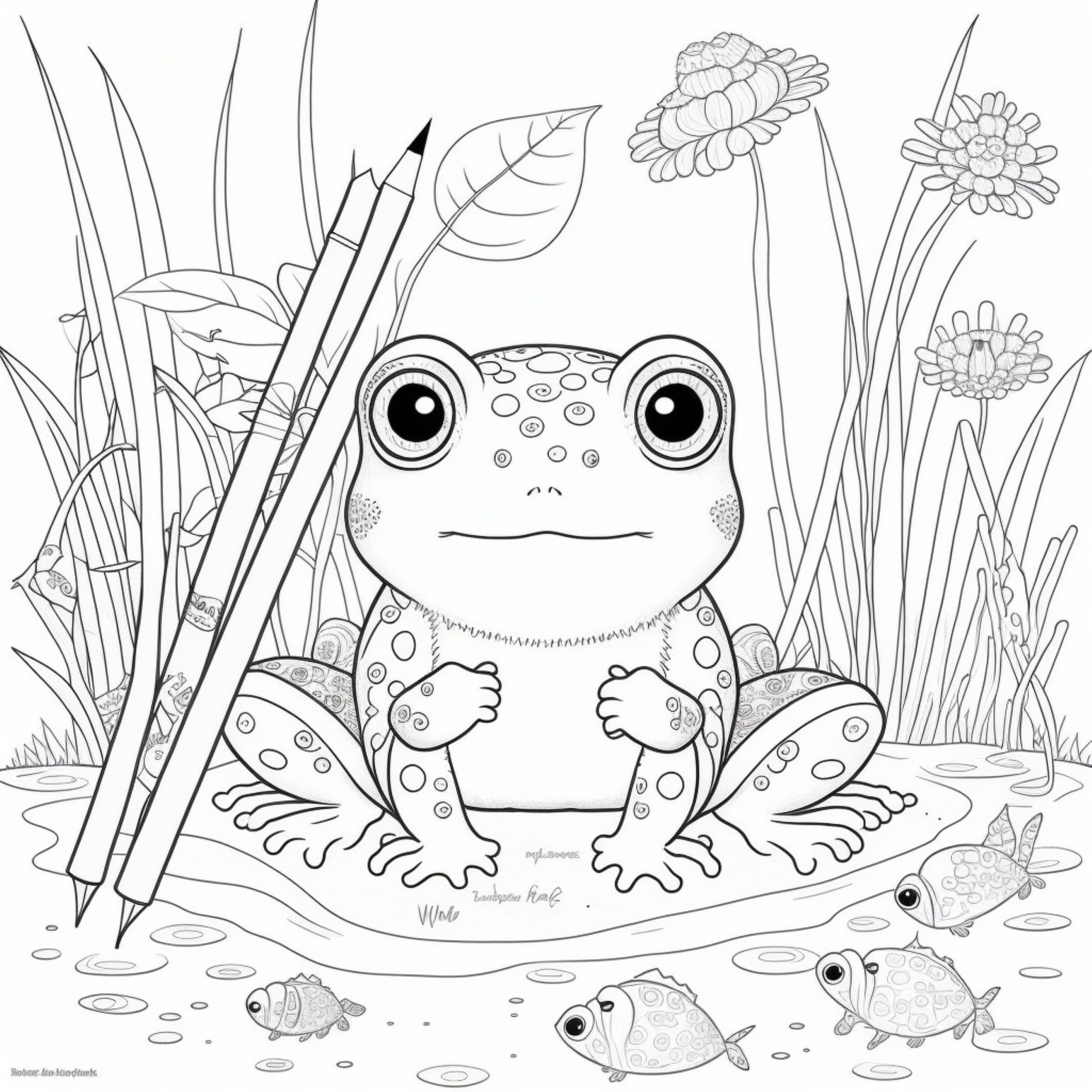 Frog coloring pages