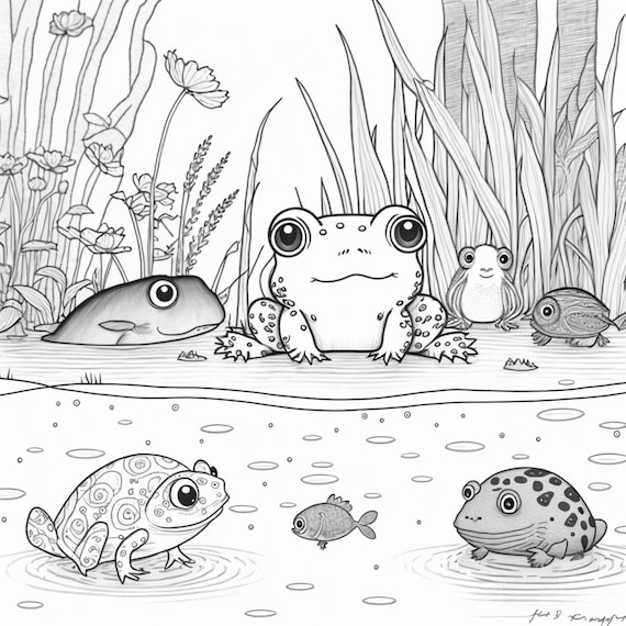 Frog coloring pages