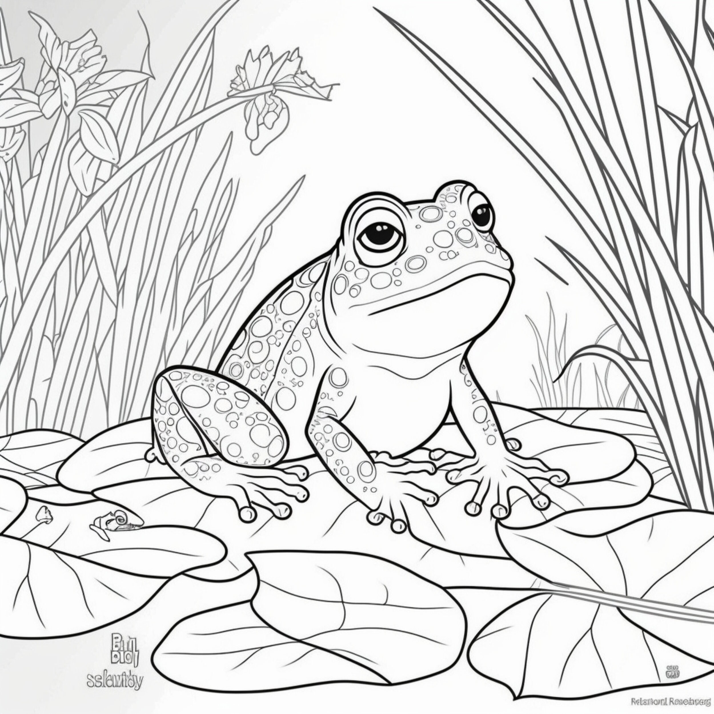 Frog coloring pages