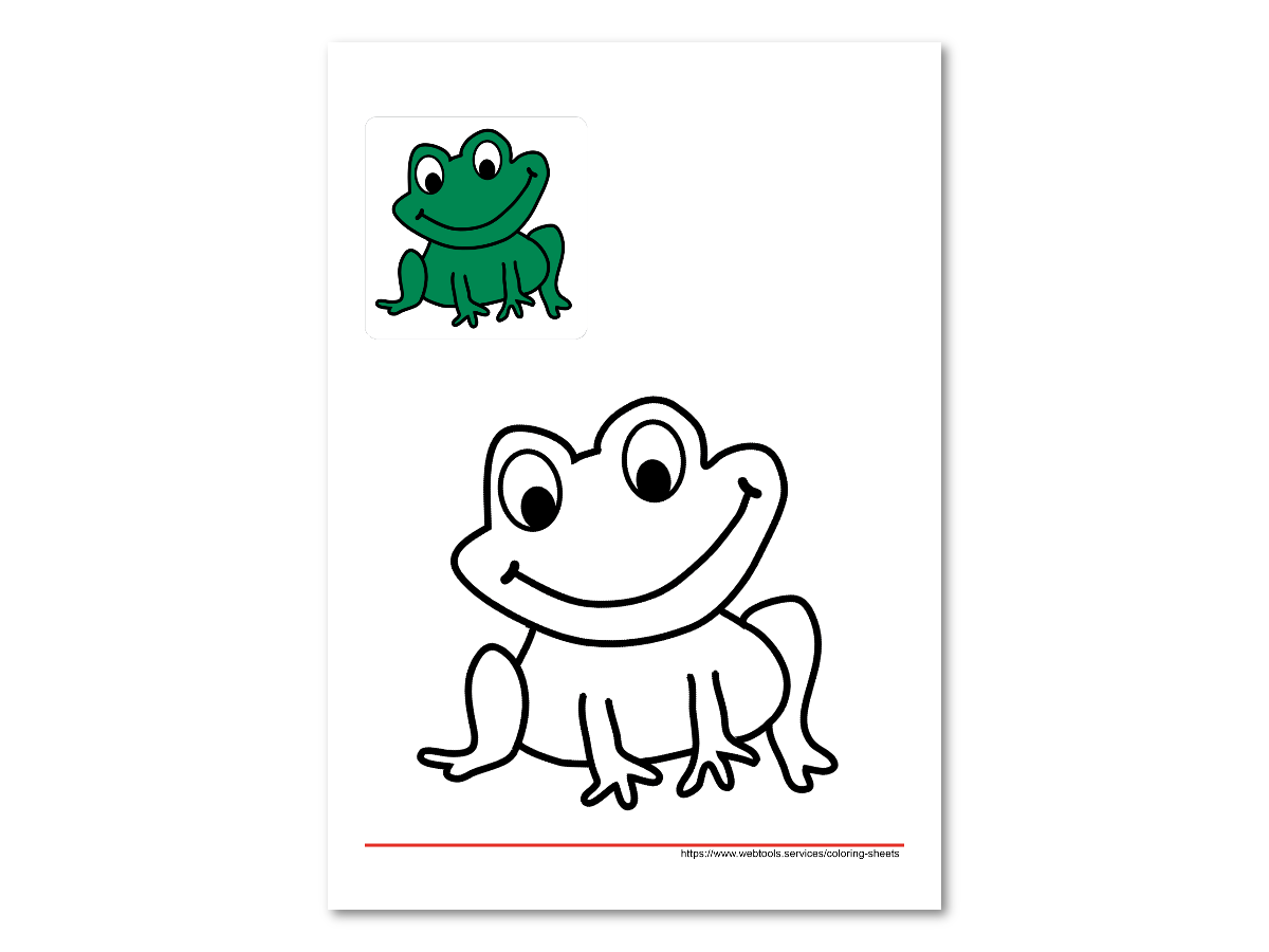 Frog coloring sheet