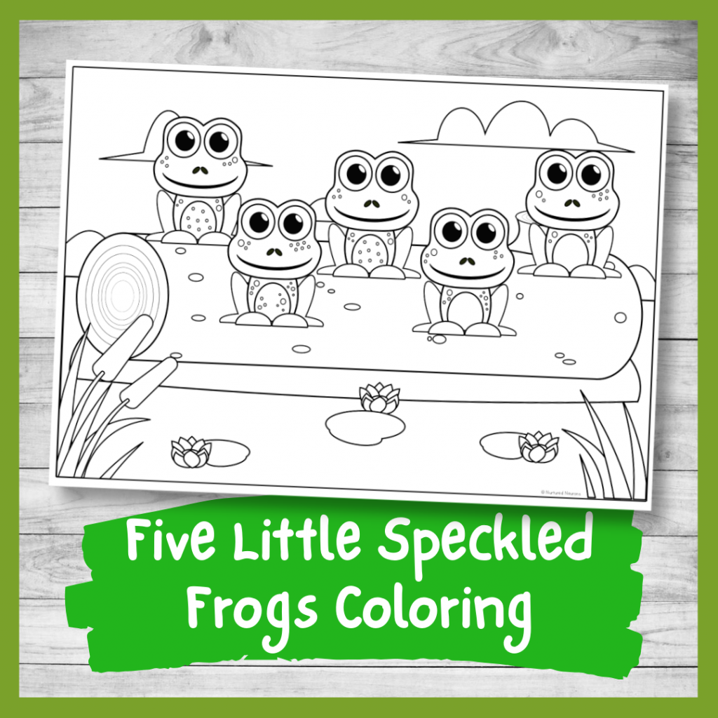 Little speckled frogs coloring page printable pdf