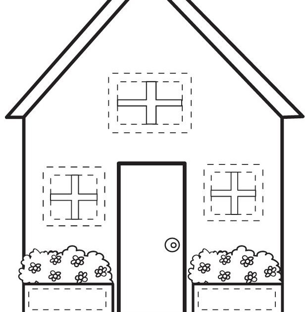 Kids under houses and homes coloring pages