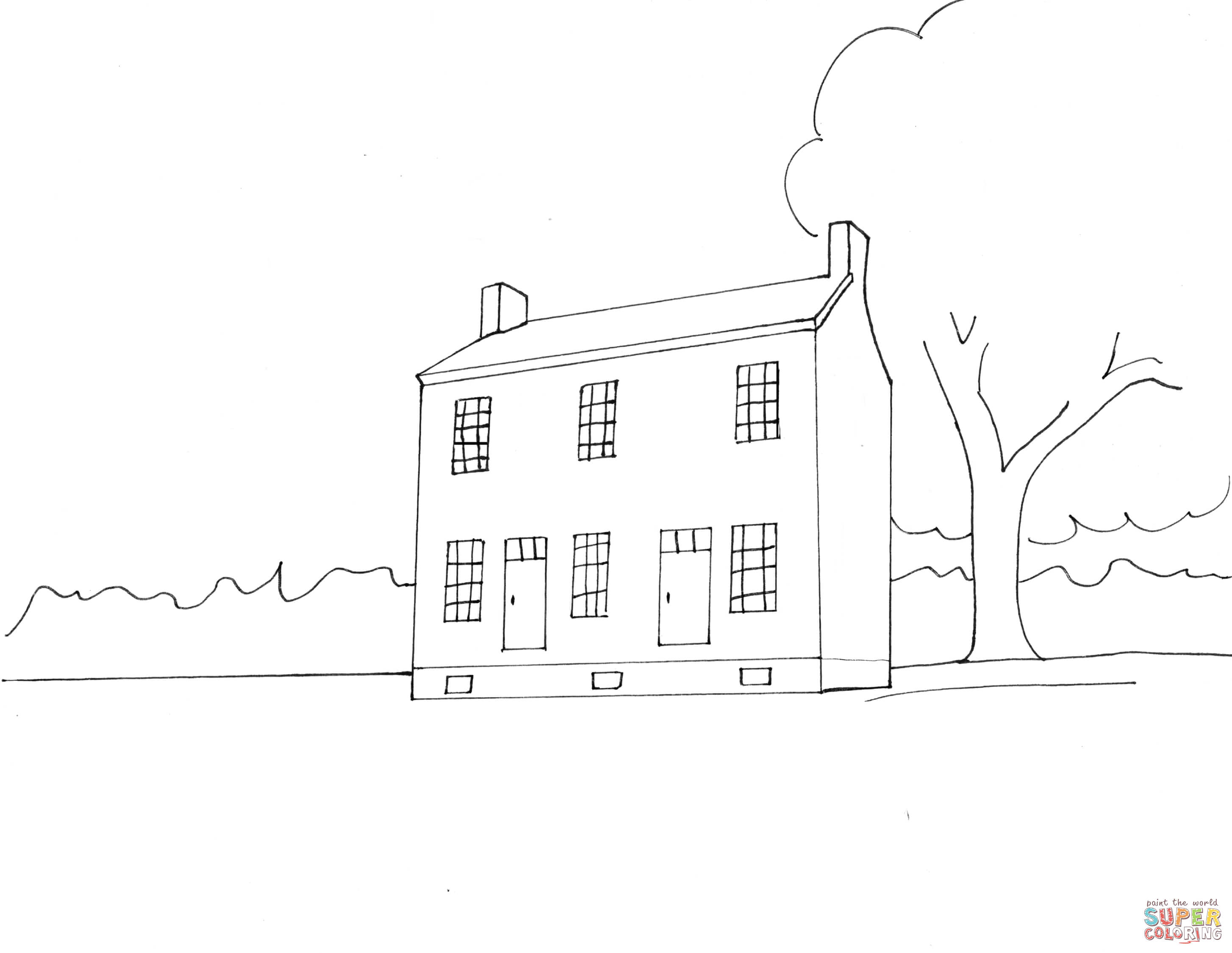 Gordon house in natchez trace coloring page free printable coloring pages