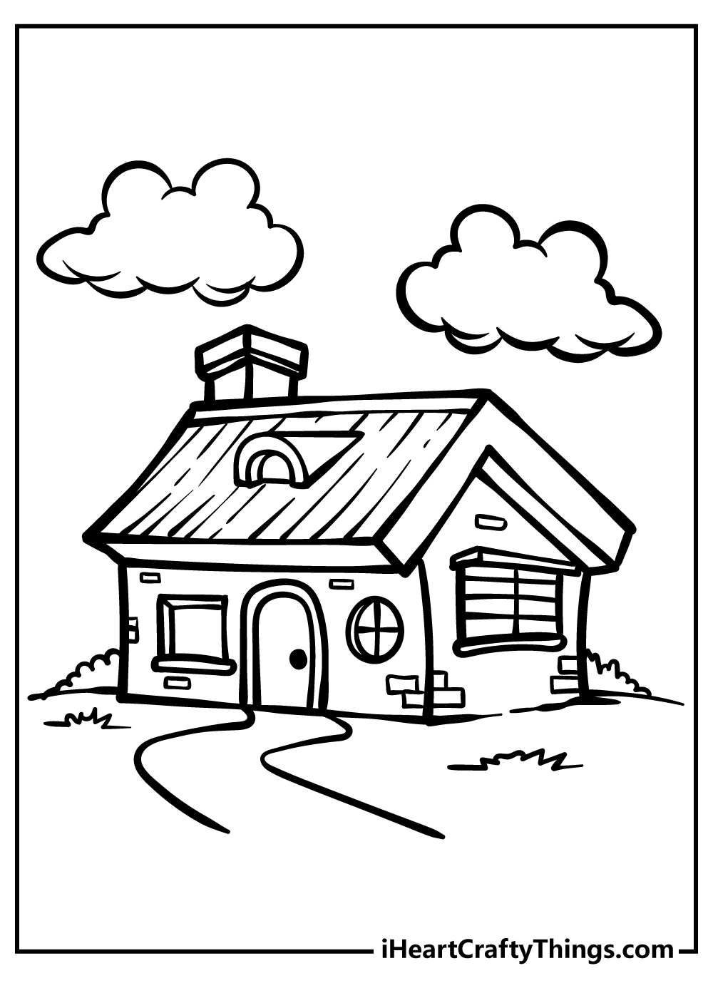 House coloring pages free printables