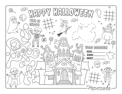 Free printable halloween coloring pages