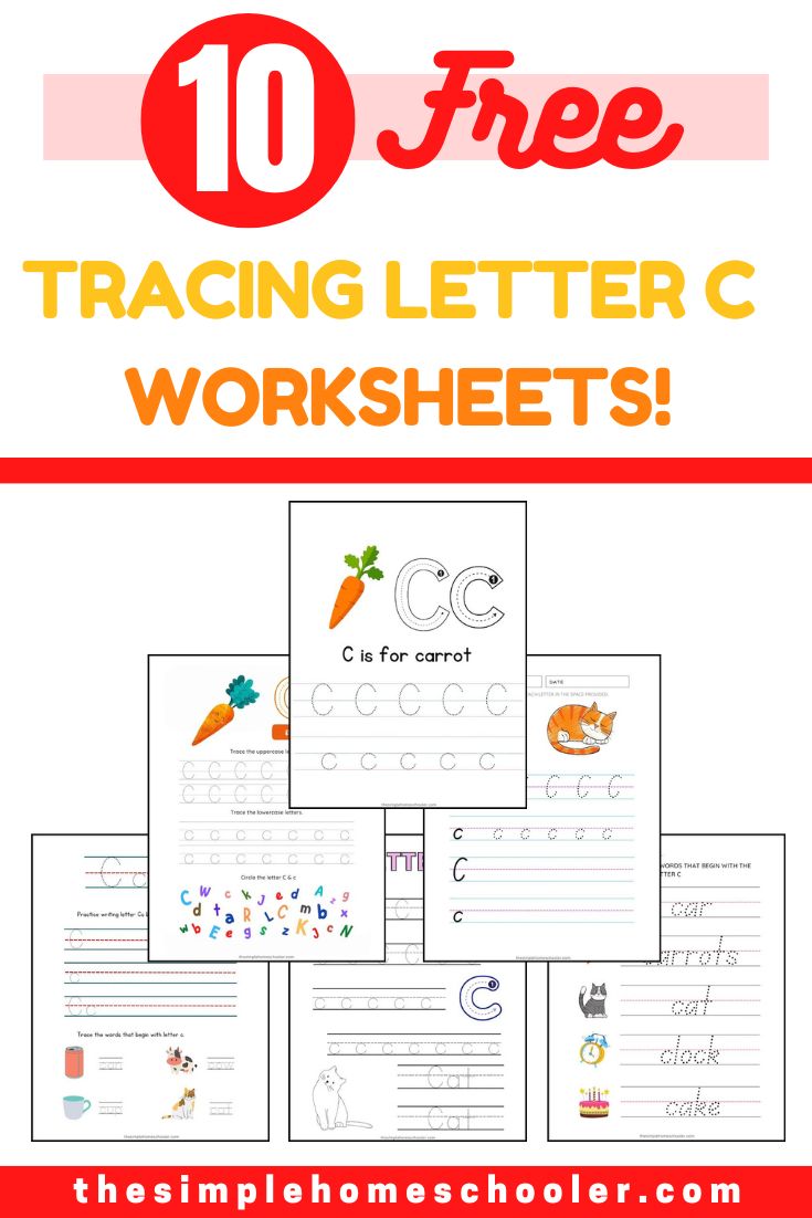 Tracing letter c worksheets easy print free