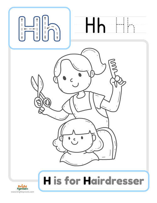 Letter h worksheets h tracing and coloring pages