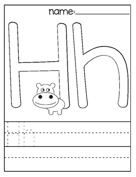 Letter h coloring page by teacher coloring store tpt