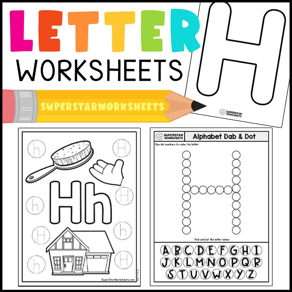 Letter h worksheets