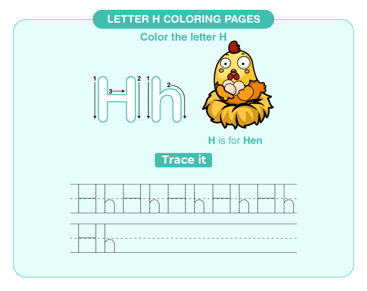 Letter h coloring pages download free printables for kids