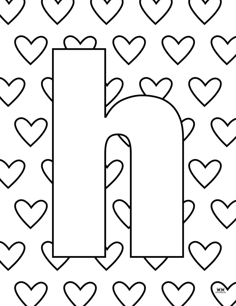 Letter h coloring pages