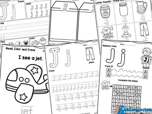 Free printable letter j worksheets for kindergarten