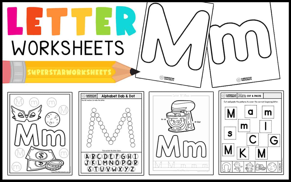 Letter m worksheets