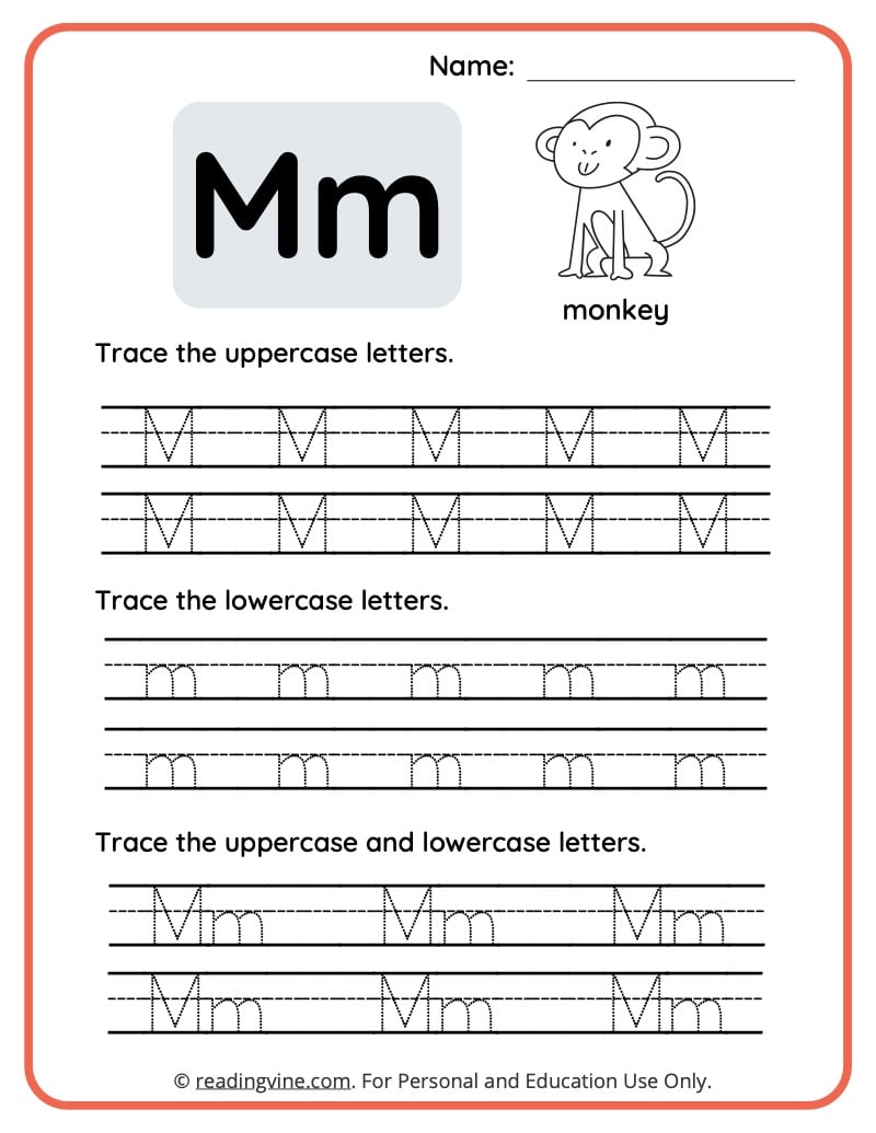 Letter m worksheets for preschool free printable