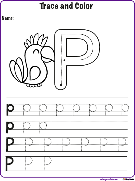 Alphabet letter p