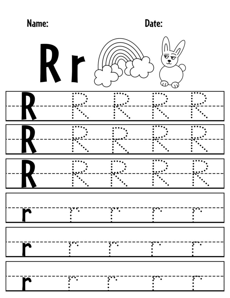 Free printable letter r worksheets for preschool â the hollydog blog