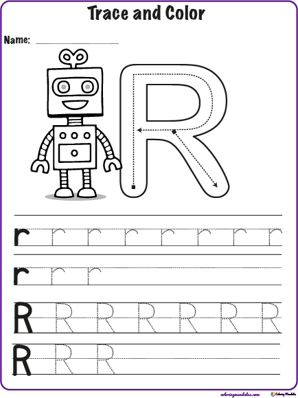 Alphabet letter r