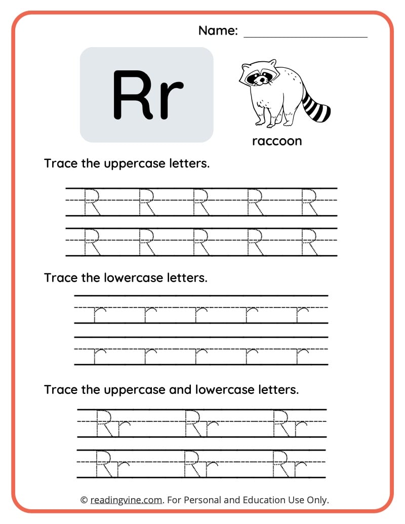 Letter r worksheets for preschool free printable