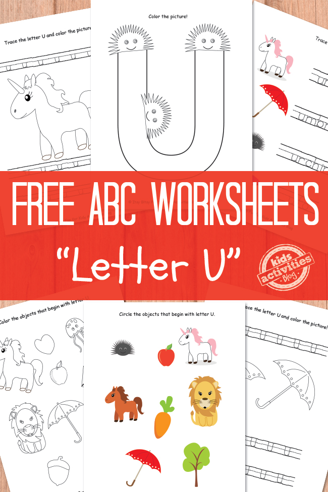 Free letter u worksheets for preschool kindergarten kids activities blog