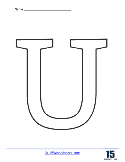 Bubble letter u worksheets