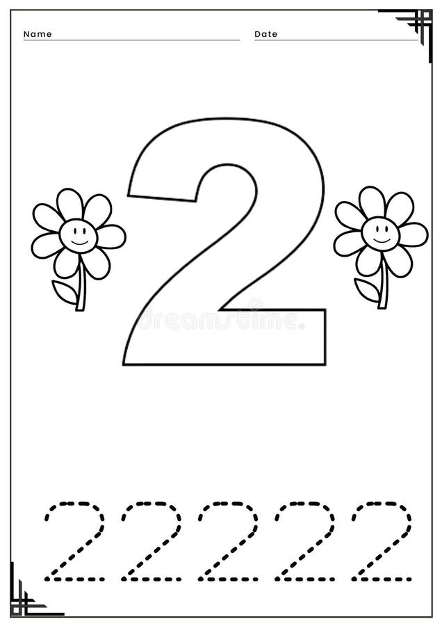 Number coloring stock vector illustration of practice