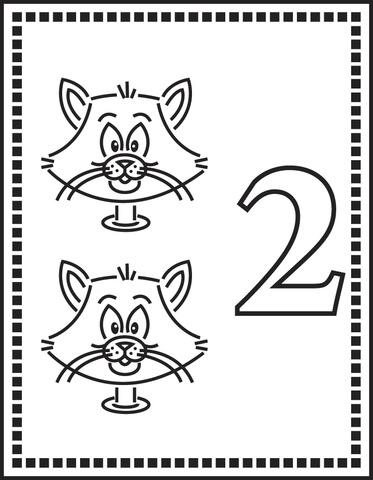 Number or two cats coloring page free printable coloring pages