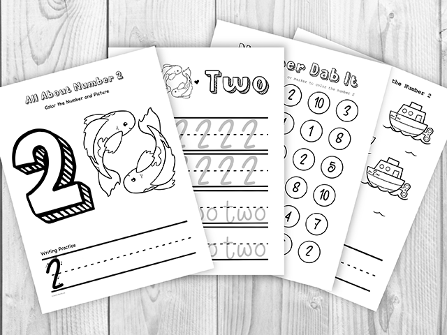 Free preschool printables â number