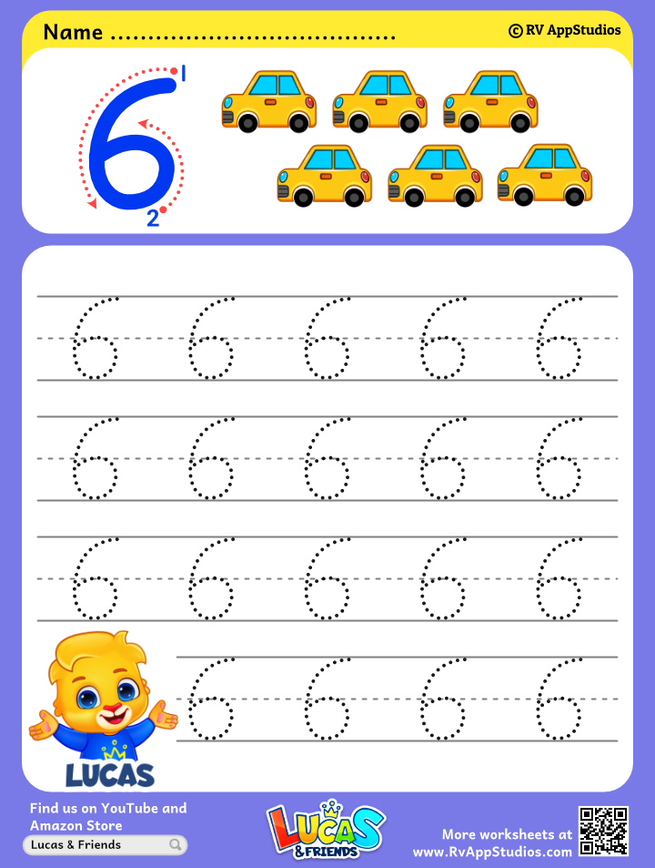 Number tracing worksheets count and trace number