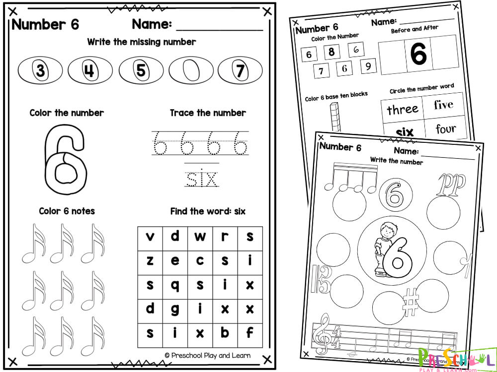 Free printable number worksheets for preschool