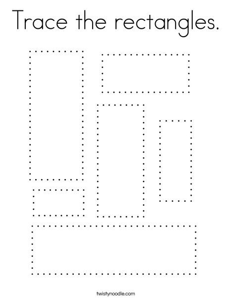 Trace the rectangles coloring page