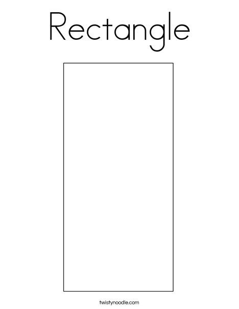 Rectangle coloring page shapes worksheet kindergarten tracing worksheets preschool shape coloring pages