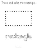 Trace and color the rectangle coloring page