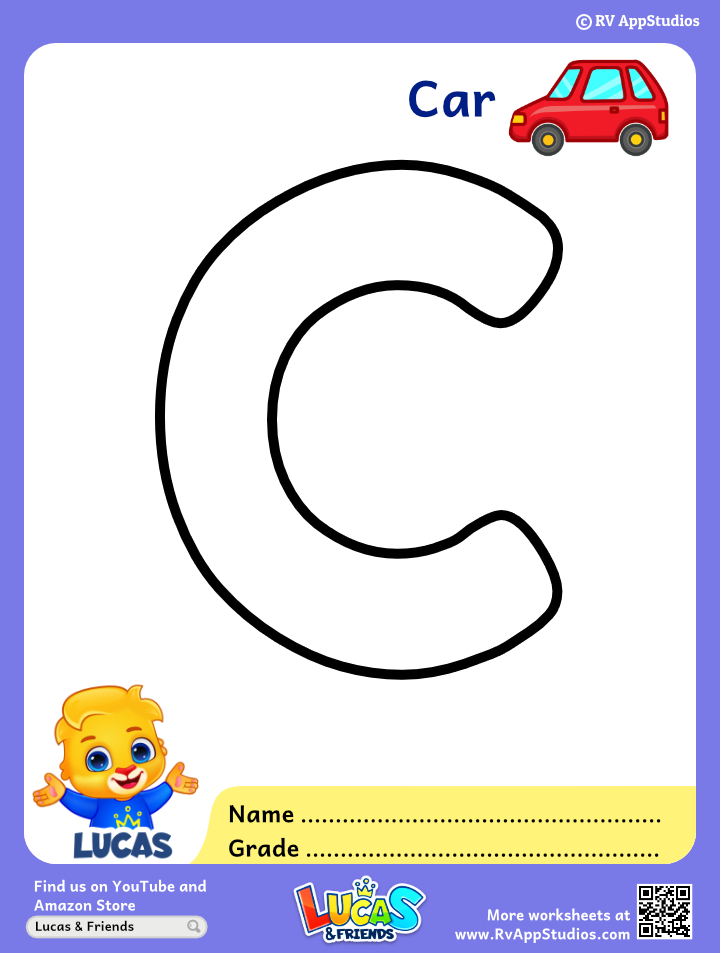 Letter c coloring pages