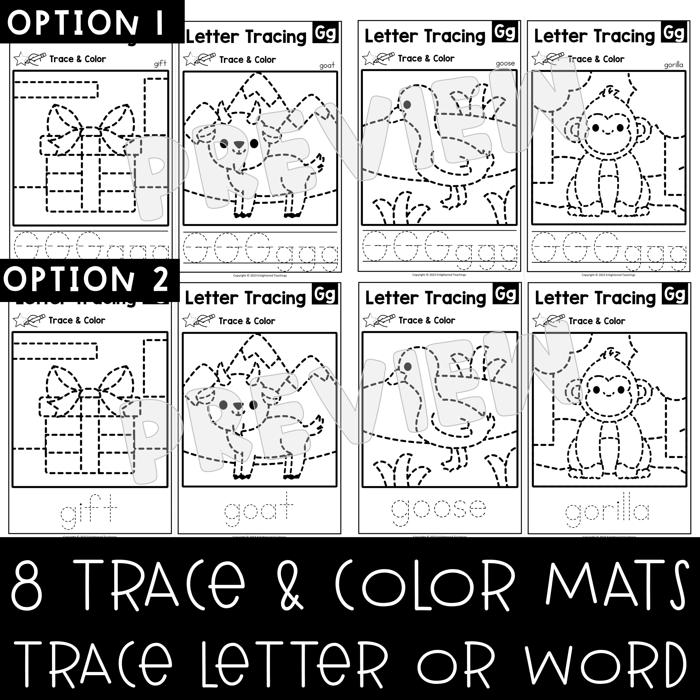 Letter g tracing worksheets letter tracing mats letter g trace color made by teachers