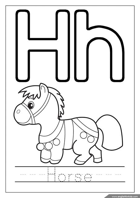 Letter h coloring page letter a coloring pages alphabet coloring pages horse coloring pages