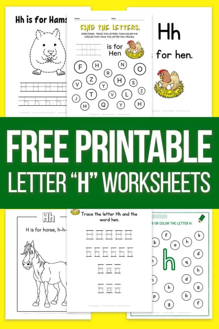Letter h worksheets and printable alphabet activities