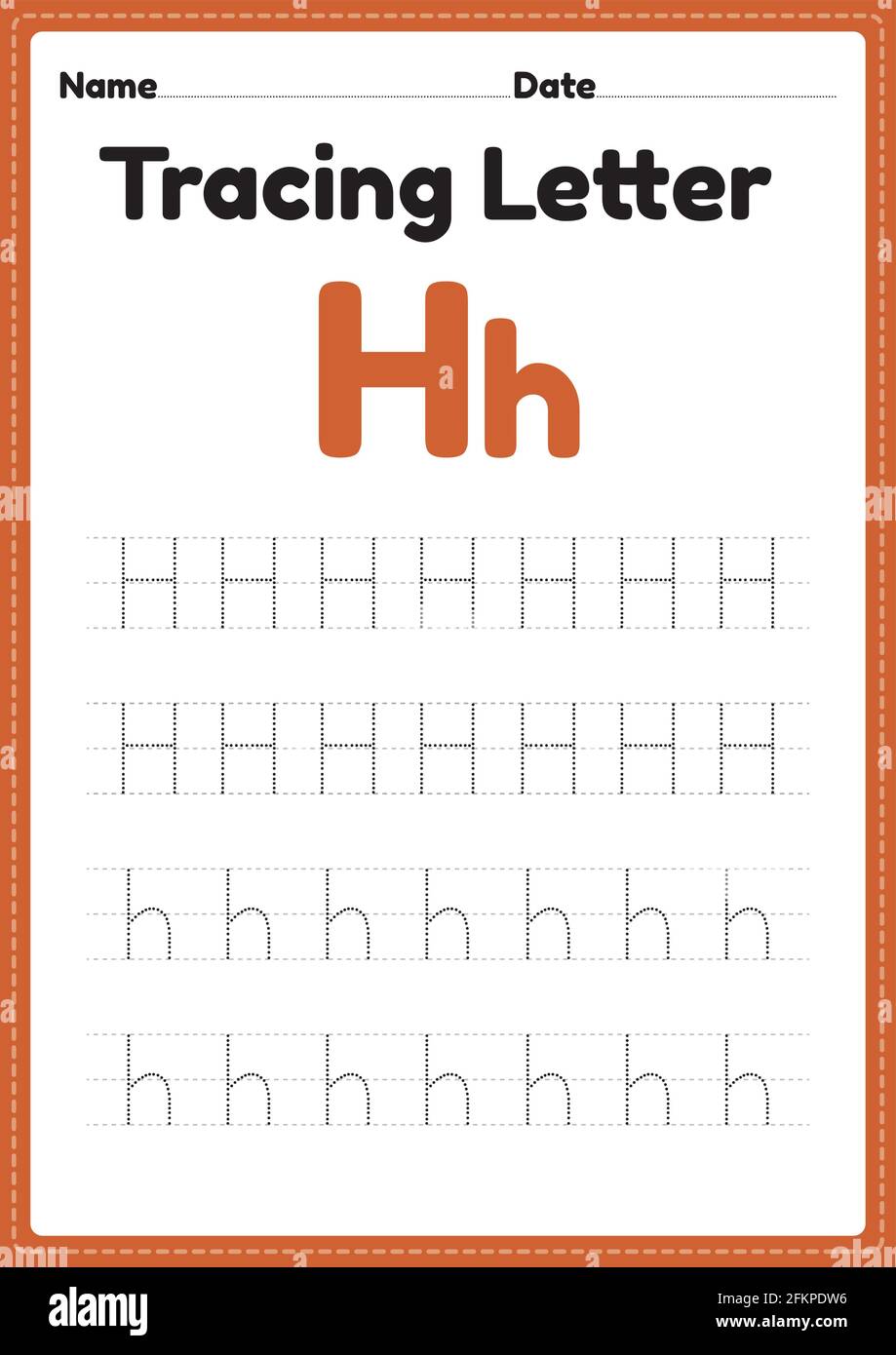 Tracing letter h hi