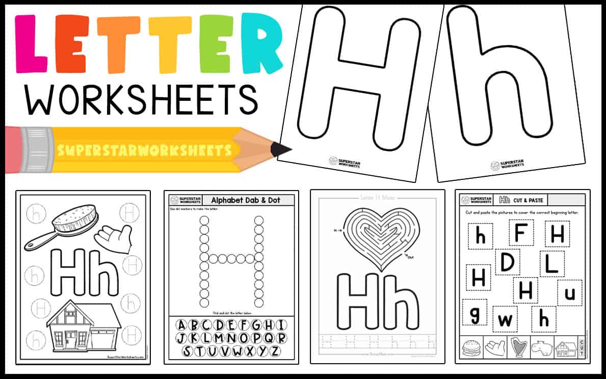 Letter h worksheets