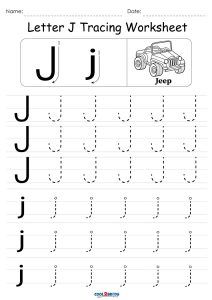 Free printable letter j tracing worksheets tracing worksheets letter j free printable letters